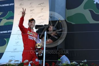 World © Octane Photographic Ltd. Formula 1 – Japanese GP - Podium. Scuderia Ferrari SF90 – Sebastian Vettel. Suzuka Circuit, Suzuka, Japan. Sunday 13th October 2019.