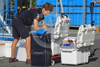 World © Octane Photographic Ltd. Formula 1 – Japanese GP - Paddock. Aston Martin Red Bull Racing mechanic loading dry ice. Suzuka Circuit, Suzuka, Japan. Sunday 13th October 2019.