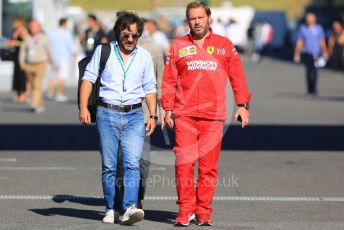 World © Octane Photographic Ltd. Formula 1 - Singapore GP - Paddock. Gino Rosato – Ferrari Corporate Affairs and Mario Myakawa - Cpmpaq. Suzuka Circuit, Suzuka, Japan. Sunday 13th October 2019.