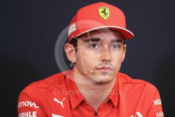 World © Octane Photographic Ltd. Formula 1 – Monaco GP. FIA Drivers Press Conference. Scuderia Ferrari SF90 – Charles Leclerc. Monte-Carlo, Monaco. Wednesday 22nd May 2019.