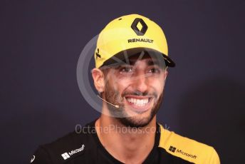 World © Octane Photographic Ltd. Formula 1 – Monaco GP. FIA Drivers Press Conference. Renault Sport F1 Team RS19 – Daniel Ricciardo. Monte-Carlo, Monaco. Wednesday 22nd May 2019.