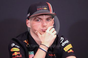 World © Octane Photographic Ltd. Formula 1 – Monaco GP. FIA Drivers Press Conference. Aston Martin Red Bull Racing RB15 – Max Verstappen. Monte-Carlo, Monaco. Wednesday 22nd May 2019.