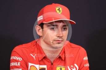 World © Octane Photographic Ltd. Formula 1 – Monaco GP. FIA Drivers Press Conference. Scuderia Ferrari SF90 – Charles Leclerc. Monte-Carlo, Monaco. Wednesday 22nd May 2019.