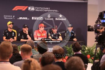 World © Octane Photographic Ltd. Formula 1 – Monaco GP. FIA Drivers Press Conference. Mercedes AMG Petronas Motorsport AMG F1 W10 EQ Power+ - Valtteri Bottas, Scuderia Ferrari SF90 – Charles Leclerc, ROKiT Williams Racing FW42 – Robert Kubica, Aston Martin Red Bull Racing RB15 – Max Verstappen, Renault Sport F1 Team RS19 – Daniel Ricciardo. Monte-Carlo, Monaco. Wednesday 22nd May 2019.