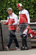 World © Octane Photographic Ltd. Formula 1 – Monaco GP. Track Walk. Alfa Romeo Racing C38 – Antonio Giovinazzi. Monte-Carlo, Monaco. Wednesday 22nd May 2019.