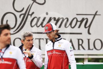 World © Octane Photographic Ltd. Formula 1 – Monaco GP. Track Walk. Alfa Romeo Racing C38 – Antonio Giovinazzi. Monte-Carlo, Monaco. Wednesday 22nd May 2019.