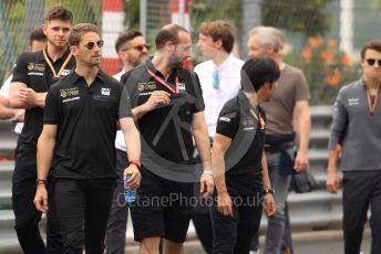 World © Octane Photographic Ltd. Formula 1 – Monaco GP. Track Walk. Rich Energy Haas F1 Team VF19 – Romain Grosjean. Monte-Carlo, Monaco. Wednesday 22nd May 2019.
