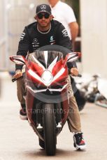 World © Octane Photographic Ltd. Formula 1 – Monaco GP. Paddock. Mercedes AMG Petronas Motorsport AMG F1 W10 EQ Power+ - Lewis Hamilton. Monte-Carlo, Monaco. Wednesday 22nd May 2019.
