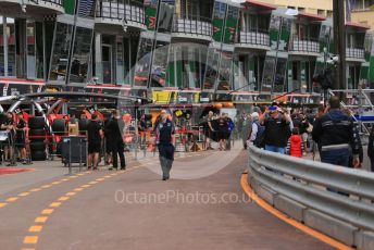 World © Octane Photographic Ltd. Formula 1 – Monaco GP. Atmosphere/Pitlane. Monte-Carlo, Monaco. Wednesday 22nd May 2019.