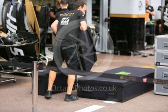 World © Octane Photographic Ltd. Formula 1 – Monaco GP. Setup. Rich Energy Haas F1 Team VF19. Monte-Carlo, Monaco. Wednesday 22nd May 2019.