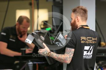 World © Octane Photographic Ltd. Formula 1 – Monaco GP. Setup. Rich Energy Haas F1 Team VF19. Monte-Carlo, Monaco. Wednesday 22nd May 2019.
