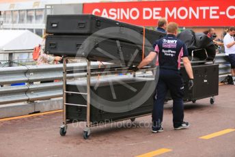 World © Octane Photographic Ltd. Formula 1 – Monaco GP. Setup. SportPesa Racing Point RP19. Monte-Carlo, Monaco. Wednesday 22nd May 2019.
