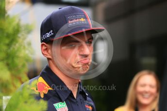World © Octane Photographic Ltd. Formula 1 – Monaco GP. Paddock. Aston Martin Red Bull Racing RB15 – Max Verstappen. Monte-Carlo, Monaco. Wednesday 22nd May 2019.