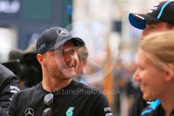World © Octane Photographic Ltd. Formula 1 – Monaco GP. Paddock. Mercedes AMG Petronas Motorsport AMG F1 W10 EQ Power+ - Valtteri Bottas and ROKiT Williams Racing FW42 – Robert Kubica. Monte-Carlo, Monaco. Wednesday 22nd May 2019.