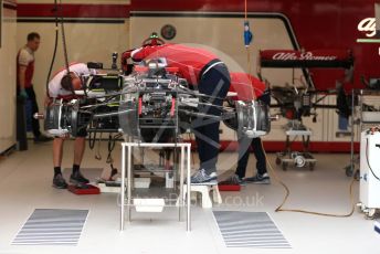 World © Octane Photographic Ltd. Formula 1 – Monaco GP. Setup. Alfa Romeo Racing C38. Monte-Carlo, Monaco. Wednesday 22nd May 2019.