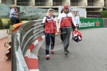 World © Octane Photographic Ltd. Formula 1 – Monaco GP. Track Walk. Alfa Romeo Racing C38 – Antonio Giovinazzi. Monte-Carlo, Monaco. Wednesday 22nd May 2019.