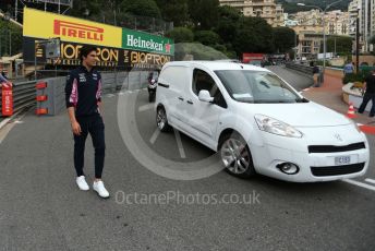 World © Octane Photographic Ltd. Formula 1 – Monaco GP. Track Walk. SportPesa Racing Point RP19 – Lance Stroll. Monte-Carlo, Monaco. Wednesday 22nd May 2019.