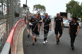 World © Octane Photographic Ltd. Formula 1 – Monaco GP. Track Walk. Rich Energy Haas F1 Team VF19 – Romain Grosjean. Monte-Carlo, Monaco. Wednesday 22nd May 2019.