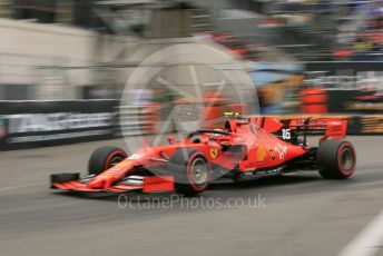 World © Octane Photographic Ltd. Formula 1 – Monaco GP. Practice 1. Scuderia Ferrari SF90 – Charles Leclerc. Monte-Carlo, Monaco. Thursday 23rd May 2019.
