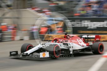 World © Octane Photographic Ltd. Formula 1 – Monaco GP. Practice 1. Alfa Romeo Racing C38 – Kimi Raikkonen. Monte-Carlo, Monaco. Thursday 23rd May 2019.
