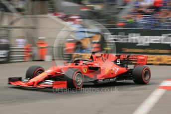 World © Octane Photographic Ltd. Formula 1 – Monaco GP. Practice 1. Scuderia Ferrari SF90 – Sebastian Vettel. Monte-Carlo, Monaco. Thursday 23rd May 2019.