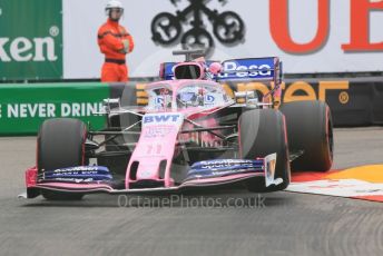 World © Octane Photographic Ltd. Formula 1 – Monaco GP. Practice 1. SportPesa Racing Point RP19 - Sergio Perez. Monte-Carlo, Monaco. Thursday 23rd May 2019.