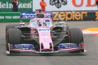 World © Octane Photographic Ltd. Formula 1 – Monaco GP. Practice 1. SportPesa Racing Point RP19 - Sergio Perez. Monte-Carlo, Monaco. Thursday 23rd May 2019.