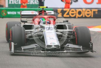World © Octane Photographic Ltd. Formula 1 – Monaco GP. Practice 1. Alfa Romeo Racing C38 – Antonio Giovinazzi. Monte-Carlo, Monaco. Thursday 23rd May 2019.