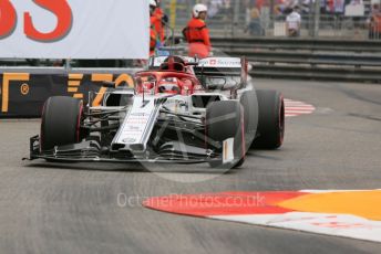 World © Octane Photographic Ltd. Formula 1 – Monaco GP. Practice 1. Alfa Romeo Racing C38 – Kimi Raikkonen. Monte-Carlo, Monaco. Thursday 23rd May 2019.