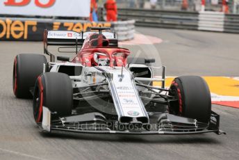 World © Octane Photographic Ltd. Formula 1 – Monaco GP. Practice 1. Alfa Romeo Racing C38 – Kimi Raikkonen. Monte-Carlo, Monaco. Thursday 23rd May 2019.