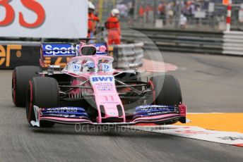 World © Octane Photographic Ltd. Formula 1 – Monaco GP. Practice 1. SportPesa Racing Point RP19 - Sergio Perez. Monte-Carlo, Monaco. Thursday 23rd May 2019.