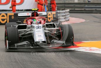 World © Octane Photographic Ltd. Formula 1 – Monaco GP. Practice 1. Alfa Romeo Racing C38 – Antonio Giovinazzi. Monte-Carlo, Monaco. Thursday 23rd May 2019.
