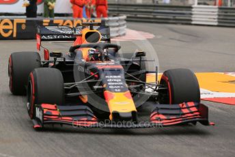 World © Octane Photographic Ltd. Formula 1 – Monaco GP. Practice 1. Aston Martin Red Bull Racing RB15 – Max Verstappen. Monte-Carlo, Monaco. Thursday 23rd May 2019.