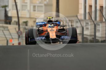 World © Octane Photographic Ltd. Formula 1 – Monaco GP. Practice 1. McLaren MCL34 – Lando Norris. Monte-Carlo, Monaco. Thursday 23rd May 2019.