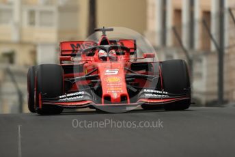 World © Octane Photographic Ltd. Formula 1 – Monaco GP. Practice 1. Scuderia Ferrari SF90 – Sebastian Vettel. Monte-Carlo, Monaco. Thursday 23rd May 2019.