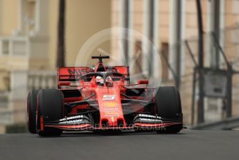 World © Octane Photographic Ltd. Formula 1 – Monaco GP. Practice 1. Scuderia Ferrari SF90 – Sebastian Vettel. Monte-Carlo, Monaco. Thursday 23rd May 2019.