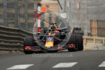 World © Octane Photographic Ltd. Formula 1 – Monaco GP. Practice 1. Aston Martin Red Bull Racing RB15 – Max Verstappen. Monte-Carlo, Monaco. Thursday 23rd May 2019.