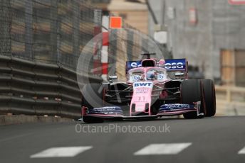 World © Octane Photographic Ltd. Formula 1 – Monaco GP. Practice 1. SportPesa Racing Point RP19 - Sergio Perez. Monte-Carlo, Monaco. Thursday 23rd May 2019.