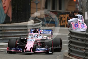 World © Octane Photographic Ltd. Formula 1 – Monaco GP. Practice 1. SportPesa Racing Point RP19 - Sergio Perez. Monte-Carlo, Monaco. Thursday 23rd May 2019.