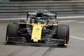 World © Octane Photographic Ltd. Formula 1 – Monaco GP. Practice 1. Renault Sport F1 Team RS19 – Daniel Ricciardo. Monte-Carlo, Monaco. Thursday 23rd May 2019.