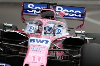 World © Octane Photographic Ltd. Formula 1 – Monaco GP. Practice 1. SportPesa Racing Point RP19 - Sergio Perez. Monte-Carlo, Monaco. Thursday 23rd May 2019.