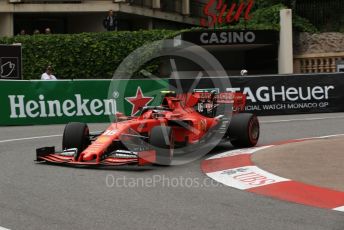 World © Octane Photographic Ltd. Formula 1 – Monaco GP. Practice 1. Scuderia Ferrari SF90 – Charles Leclerc. Monte-Carlo, Monaco. Thursday 23rd May 2019.