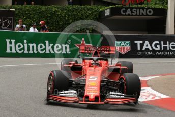 World © Octane Photographic Ltd. Formula 1 – Monaco GP. Practice 1. Scuderia Ferrari SF90 – Sebastian Vettel. Monte-Carlo, Monaco. Thursday 23rd May 2019.