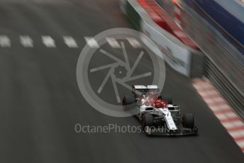 World © Octane Photographic Ltd. Formula 1 – Monaco GP. Practice 1. Alfa Romeo Racing C38 – Kimi Raikkonen. Monte-Carlo, Monaco. Thursday 23rd May 2019.