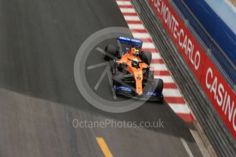 World © Octane Photographic Ltd. Formula 1 – Monaco GP. Practice 1. McLaren MCL34 – Lando Norris. Monte-Carlo, Monaco. Thursday 23rd May 2019.