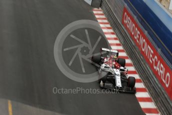 World © Octane Photographic Ltd. Formula 1 – Monaco GP. Practice 1. Alfa Romeo Racing C38 – Antonio Giovinazzi. Monte-Carlo, Monaco. Thursday 23rd May 2019.