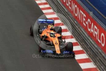 World © Octane Photographic Ltd. Formula 1 – Monaco GP. Practice 1. McLaren MCL34 – Lando Norris. Monte-Carlo, Monaco. Thursday 23rd May 2019.