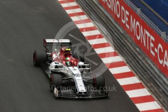 World © Octane Photographic Ltd. Formula 1 – Monaco GP. Practice 1. Alfa Romeo Racing C38 – Antonio Giovinazzi. Monte-Carlo, Monaco. Thursday 23rd May 2019.