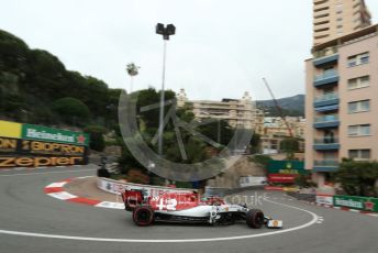 World © Octane Photographic Ltd. Formula 1 – Monaco GP. Practice 1. Alfa Romeo Racing C38 – Antonio Giovinazzi. Monte-Carlo, Monaco. Thursday 23rd May 2019.