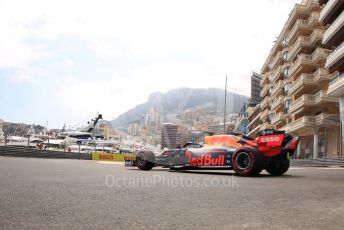 World © Octane Photographic Ltd. Formula 1 – Monaco GP. Practice 2. Aston Martin Red Bull Racing RB15 – Max Verstappen. Monte-Carlo, Monaco. Thursday 23rd May 2019.